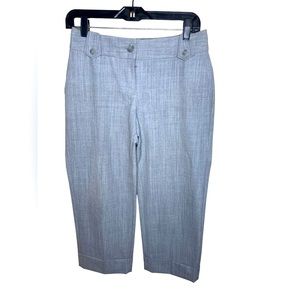 WHBM White House Black Market Legacy Dress Capri Pants Gray Sz 2R